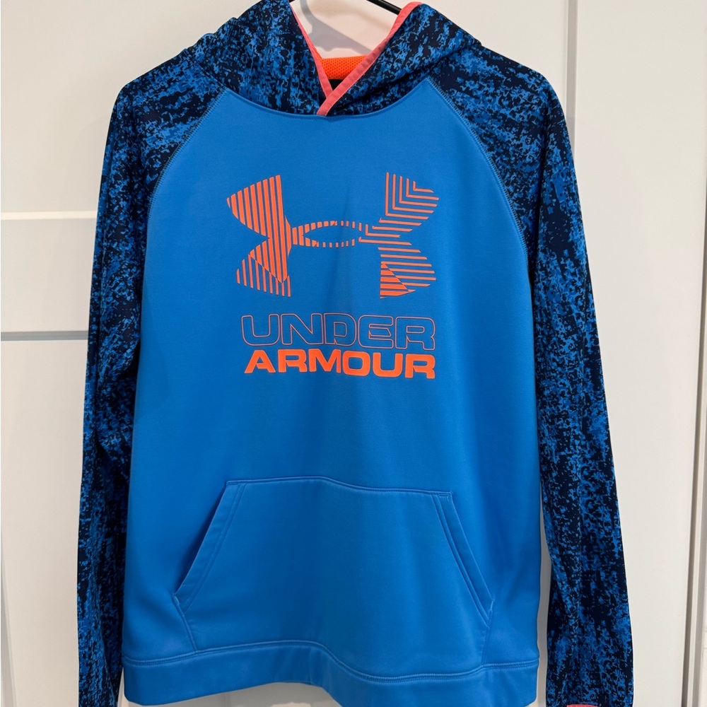 Youth XL - Under Armour Blue and Orange Hoodie